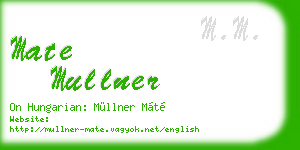 mate mullner business card
